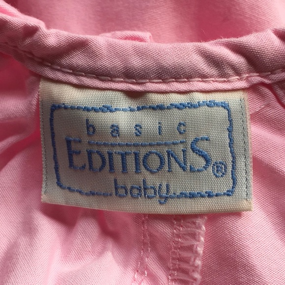 2 Infant Ruffled Ruched Cotton Dresses, button-up in back - Picture 6 of 10